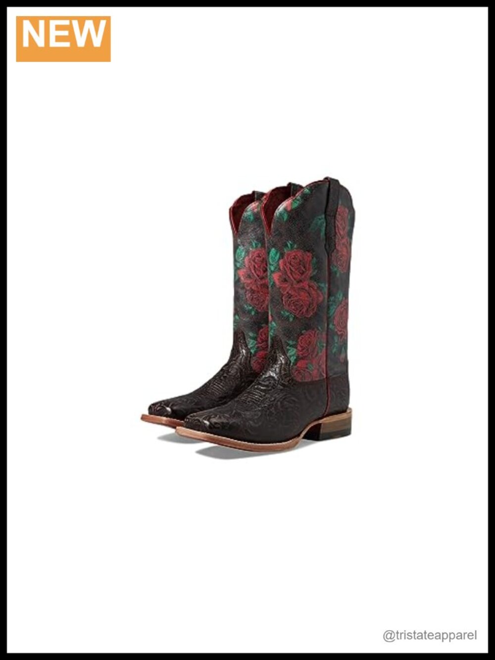 Ariat Women's Western Boot Embossed Leather Square Toe Embroidered